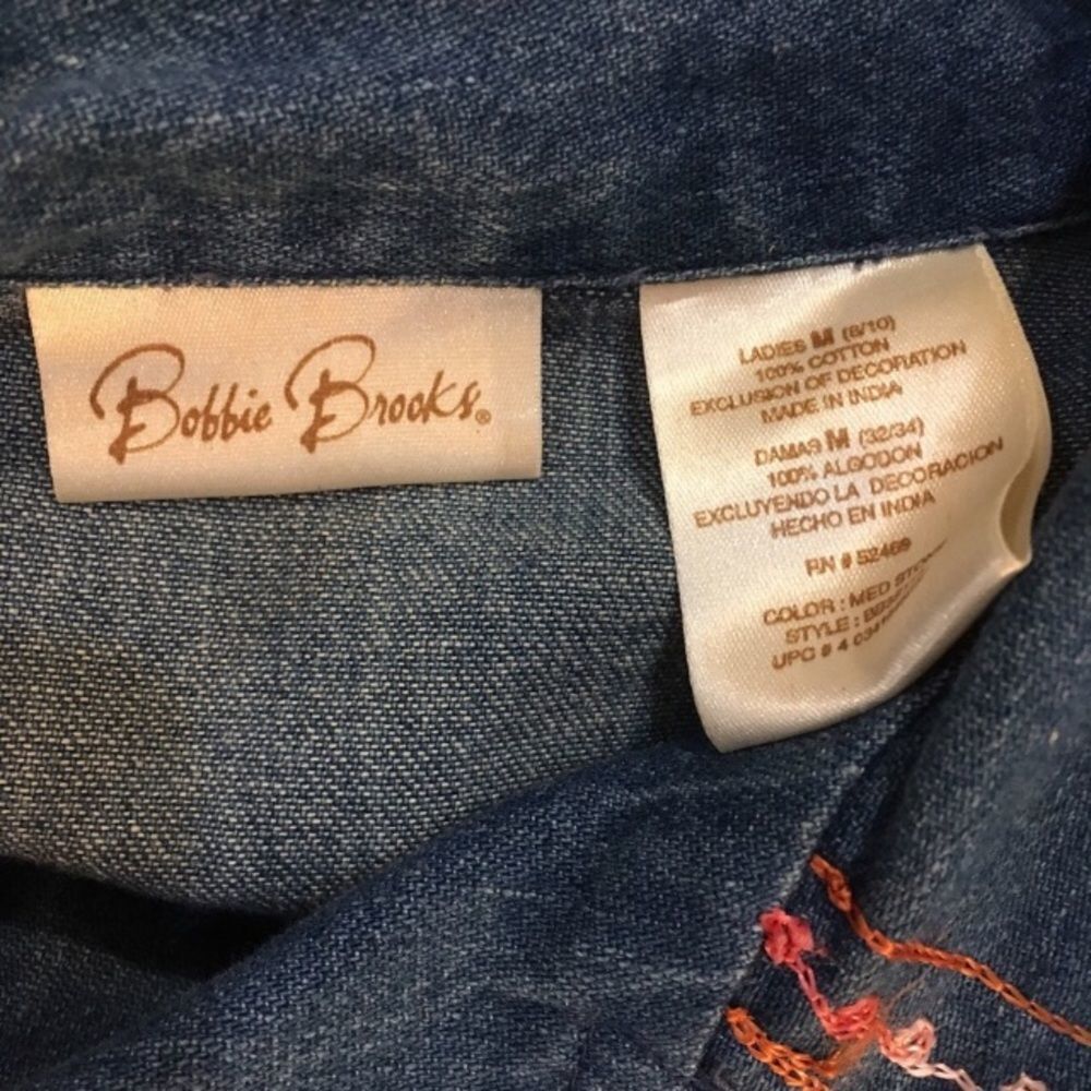 Vintage Bobbie Brooks Embroidered Denim Jacket - Picture 3 of 5